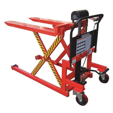 DAYTON 11K273 Hi-Lift Pallet Jack, 42 in, 61 in, 29 in, Rd, Steel