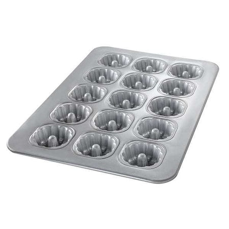 Chicago Metallic 43055 Mini Fluted Tube Cake Pan, 15 Moulds