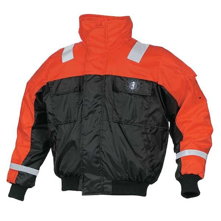 Mustang Survival MJ6214T1-33-S-206 Flotation Jacket, S, 15.5 lb, Black/Orange