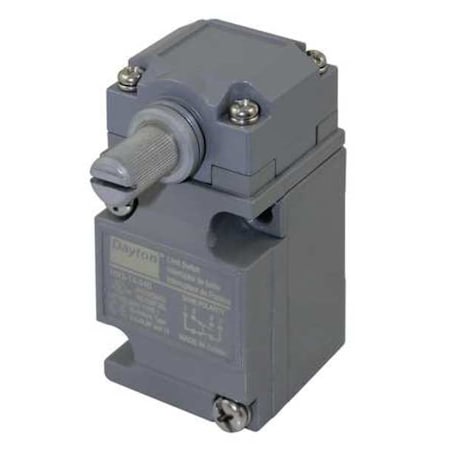 DAYTON 11X446 Heavy Duty Limit Switch, No Lever, Rotary, SPDT, 10A at 600V AC, Actuator Location: Side