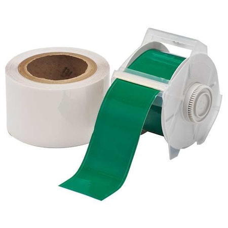 Brady 142171 Continuous Label Stock, Green, Gloss