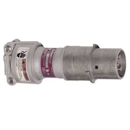 Appleton Electric CPH6034BC Pin & Sleeve Plug, 60A, 4P, 3W, Aluminum, 600V AC