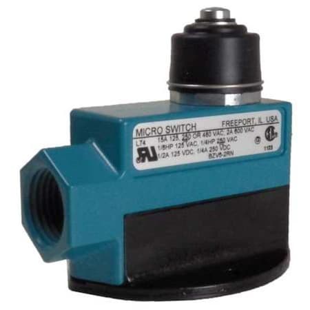 Honeywell BZV6-2RN Limit Switch, Plunger, 1NC/1NO, 15A at 600V AC, Actuator Location: Top