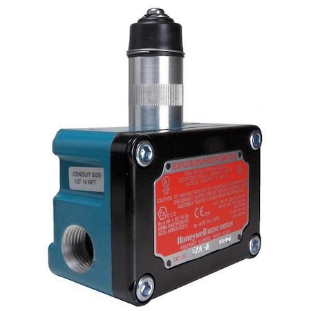Honeywell EX-N15 Explosion Proof Limit Switch, Plunger, 1NC/1NO, 10A at 480V AC, Actuator Location: Top