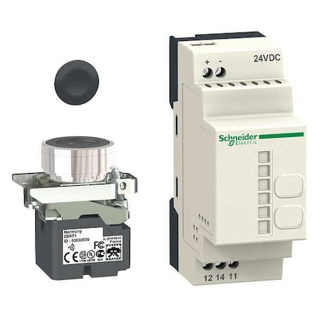 Schneider Electric XB4RFB01 Wireless Push Button Kit, Flush, Momentary Action, Not Applicable Release, Non-Illuminated, Black