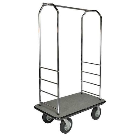 CSL 2099BK-020-BLK Bellman Cart, Stnlss Steel, Black Carpet