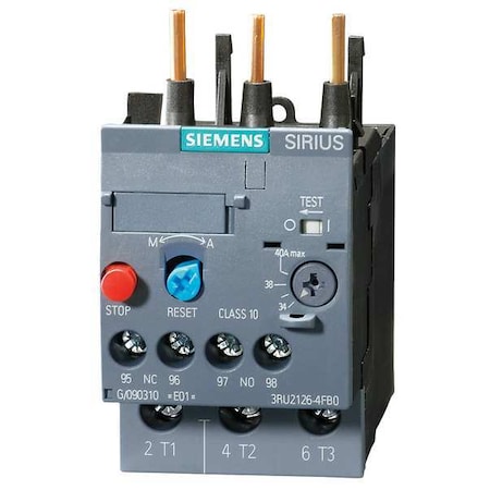 Siemens 3RU21264EB0 Overload Relay, 1NC/1NO, 27 A Min current, 32 A Max current, 690V AC