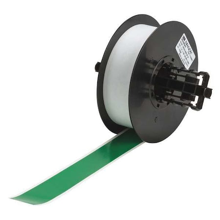 Brady 113206 Continuous Label Stock, Green, Gloss
