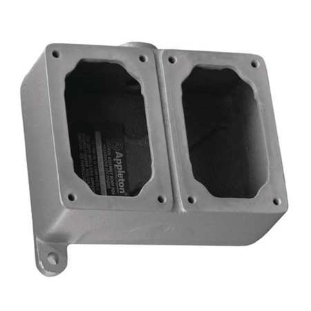 Appleton Electric EFD275-NL-Q Electrical Box, Not Applicable, Mounting Box Type, 2 Gangs, Malleable Iron, Rectangular Shape