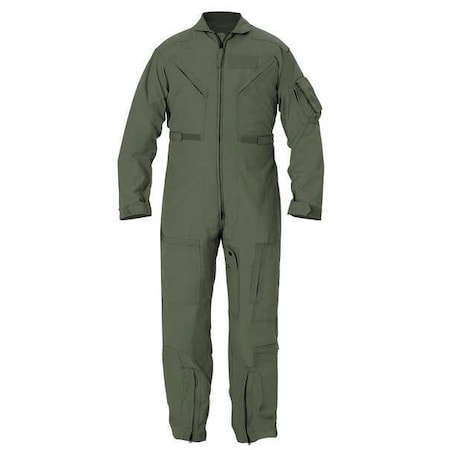 Propper F51154638834L Flight Suit, Nomex(R), 4.5 oz Fabric Weight, 32 1/8 in Inseam, Freedom Green, 34 Long