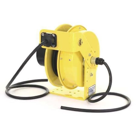 K & H Industries RTFD3L-WW-B14G Cord Reel, Flying Lead, 14 AWG, Yellow Reel Color, 30 ft Length