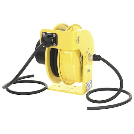 K & H Industries RTFD3L-WW-B16G Cord Reel, Flying Lead, 16 AWG, Yellow Reel Color, 30 ft Length