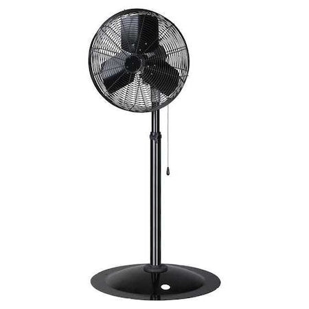 DAYTON 13V399 Light Duty Industrial Fan, Pedestal Mount, 20 in Blade Dia, 120V, 5,100/6,200 cfm, Oscillating