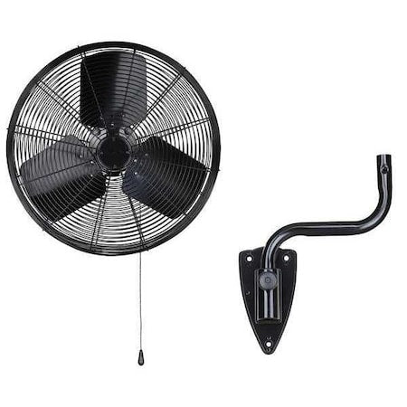 DAYTON 13V401 Light Duty Industrial Fan, Wall Mount, 18 in Blade Dia, 120V, 4,000/5,700 cfm, Oscillating