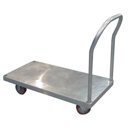 DAYTON 13X469 PlatformTruck, Silver, Aluminum, 3,000 lb