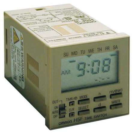Omron H5F-B Electronic Timer, Light Gray, Plastic