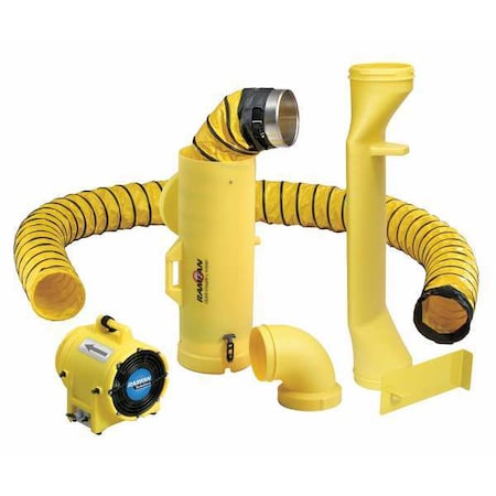 Ramfan UB20/MED Manhole Entry System, 8 In, 1/3 HP