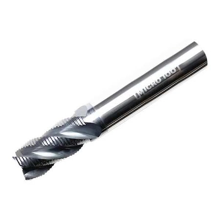 Micro 100 SHR-500-4X Carbide End Mill, 1/2 In, Cut 1 In, 4 FLT