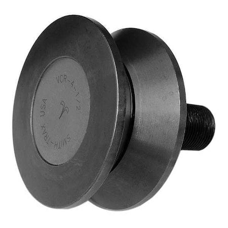 Smith Bearing VCR-5-1/2 Track Roller, Stud, V-Groove, Dia 5-1/2 In.