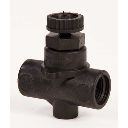 Hayward Flow Control NVA4050T Needle Valve, Straight, PP/FPM, 1/2