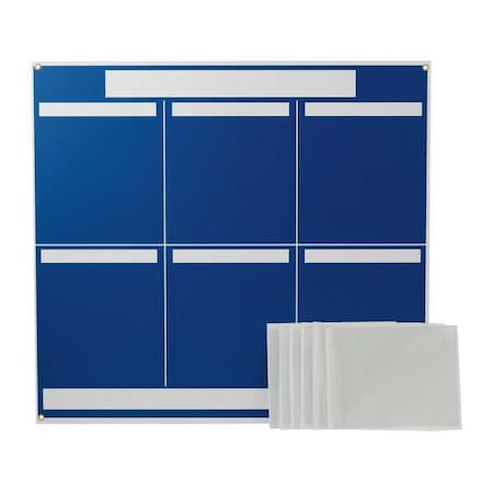Brady 114613 LEAN METRIC BOARD 37.25INX34.25IN BLUE