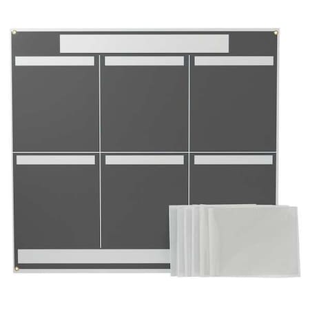 Brady 114614 LEAN METRIC BOARD 37.25INX34.25IN GREY