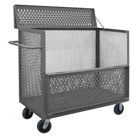 Durham MFG 3STDG-EX3048-8PU-95 3 Sided Mesh Cart w/Drop Gate, 2000 lb.