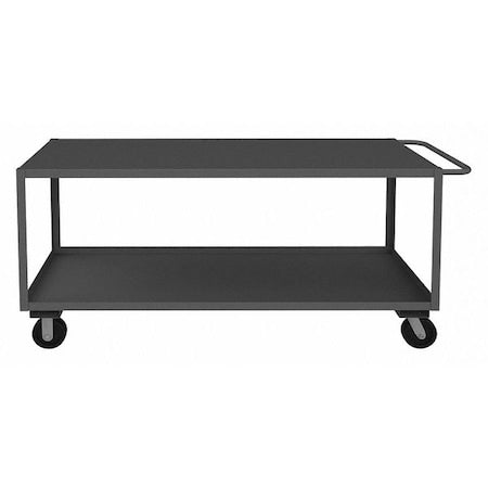Durham MFG RSC-247236-2-3K-TLD-95 Utility Cart with Lipped & Flush Metal Shelves, Steel, 3,000 lb Load Capacity, 2 Shelves