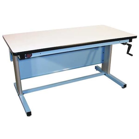 PRO-Line EL6030C-L14 Hand Crank Height Adjustable Work Bench, ESD Laminate, 30