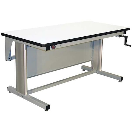 PRO-Line EL7230C-A31 Hand Crank Height Adjustable Work Bench, ESD Laminate, 30