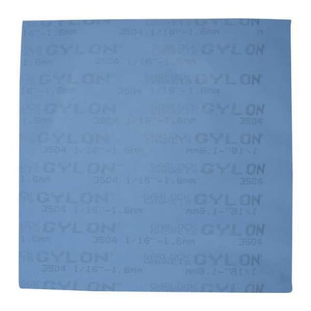 Garlock 3504-15062 Gasket Sheet, 15 x15 In, PTFE w/Glass, Blue