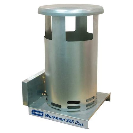 L.B. White CV225CZPD11001B Portable Gas Floor Heater, Liquid Propane, Matchless Piezo, 45,000 to 225,000 BtuH, 16 1/2 in L