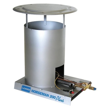 L.B. White 900-320C Portable Gas Floor Heater, Liquid Propane, Matchless Piezo, 200,000 BtuH, 18 in L