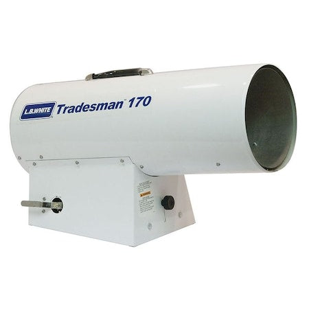 L.B. White CP170ESNN21163T Portable Gas Torpedo Heater, Natural Gas, Direct Spark, 125,000 to 155,000 BtuH, 24 in L