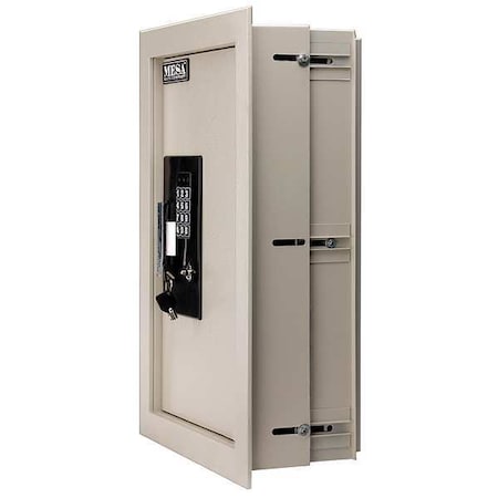 Mesa Safe CO MAWS2113E 0.3 - 0.7 cu ft Adjustable Wall Safe W/ Electronic Lock, 40 lbs, 22-1/8 in H x 15 in W x 6 in D