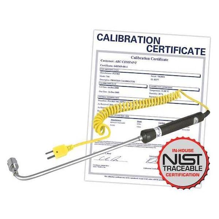 Reed Instruments R2930-NIST Right Angle Thermocouple Surface Probe, Type K, -58 to 932 Degrees F (-50 to 500 Degrees C) with