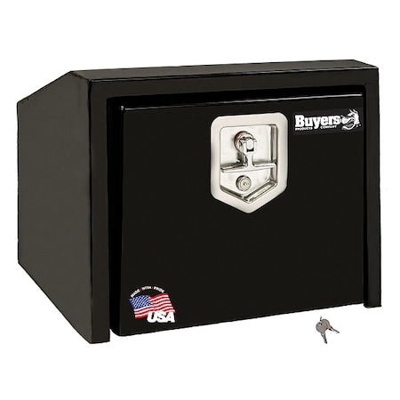 Buyers Products 1703352 14/10.5x12x24 Inch Black Steel Underbody Truck Box With Slanted Back