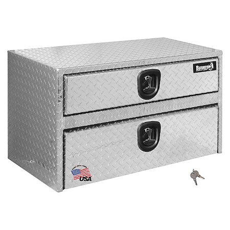 Buyers Products 1712210 20x18x48 Inch Diamond Tread Aluminum Underbody Truck Box With Drawer