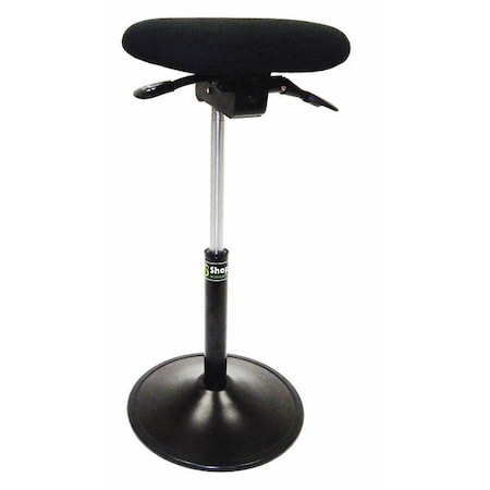 Shopsol 1010381 Sit Stand Office Task, Round, Black, 24