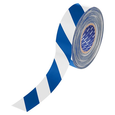 Brady 177050 Floor Marking Tape, Blue/White, 2
