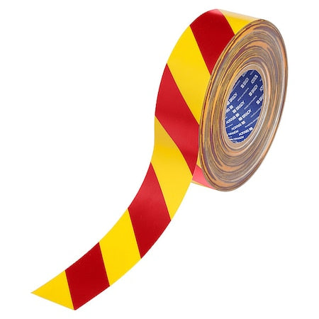 Brady 177052 Floor Marking Tape, Red/Ylw, 2