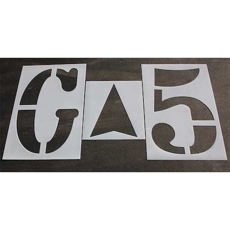 RAE STL-116-6FK Athletic Stencil, Symbol, Football Field, 72 in Character Height, Polyethylene, Clear, 8 Pieces