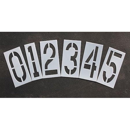 RAE STL-116-8240 Pavement Stencil, 24 in, Number Kit, 1/16