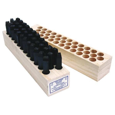 Young Bros Stamp Works 01364 Hand Stamp Kit, Letter/Number Set