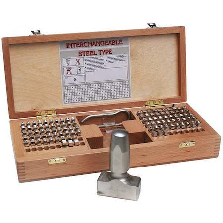 Young Bros Stamp Works 31069RD Steel Type Kit, Letter/Number/Symbol Set