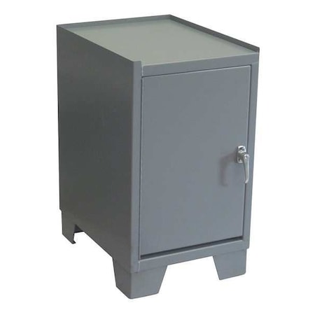 Jamco WP218GP Shelving Storage Cabinet, 33 in H, 18 in W, 24 in D, Swing, Keyed, Gray, 2 Shelves, 0 Drawers