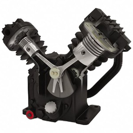 Ingersoll-Rand 18002410 Bare Pump, 2 Stage, 1.3 qt Oil Capacity, 2 Cylinder