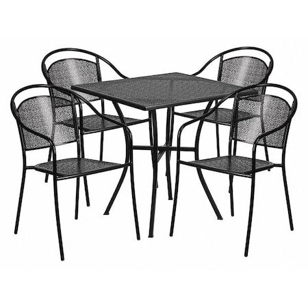 Flash Furniture CO-28SQ-03CHR4-BK-GG 28