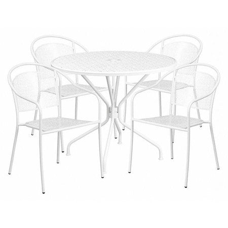 Flash Furniture CO-35RD-03CHR4-WH-GG 35.25