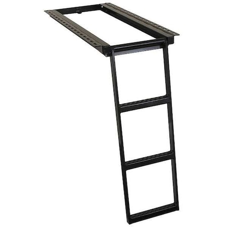 Buyers Products 5233000 16 7/8 in W Powder Coated Steel Retractable Truck Steps